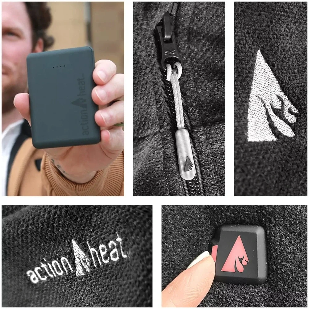 Action Heat 5V‎ Heated Performance Fleece Vest Men's M Black NWT